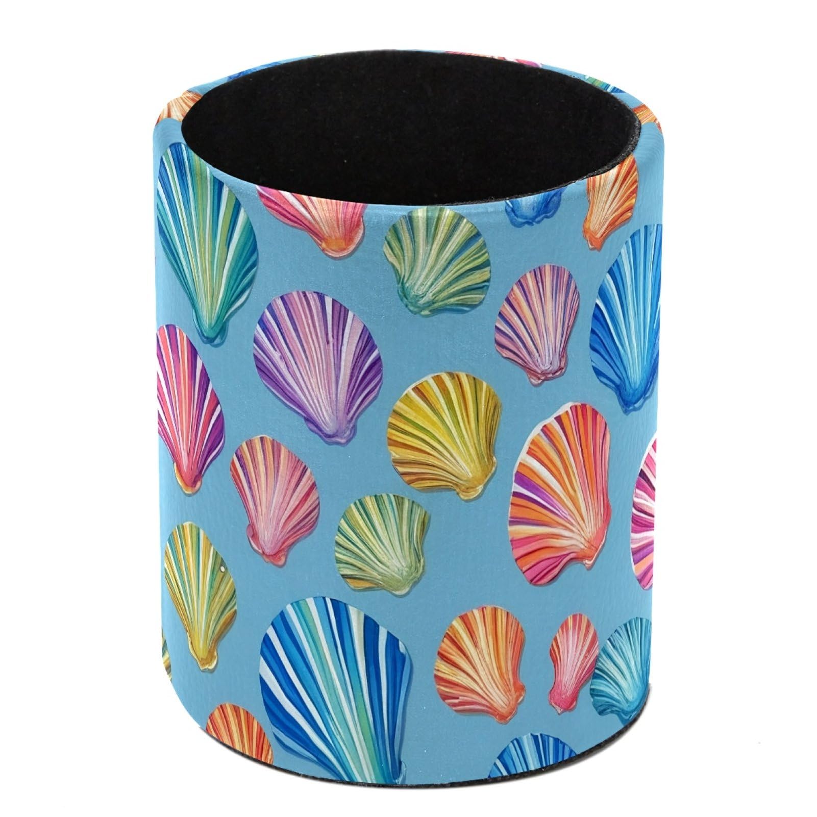 FWJZDSP Rainbow Seashell Pencil Cup Pen Organizer Makeup Brush Holder for Office Home Countertop Desk Accessory Storage