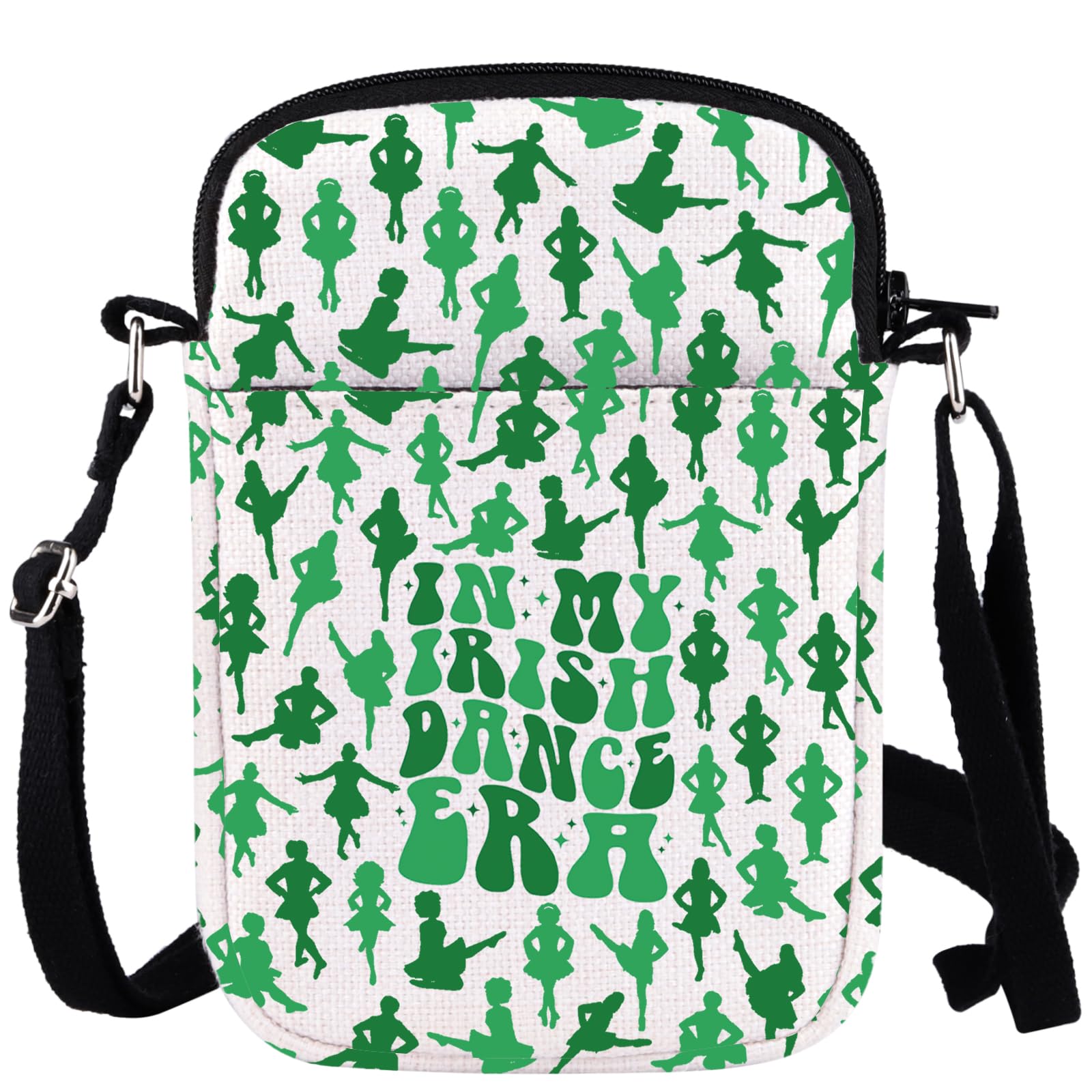 WCGXKO Irish Dancer Gift Irish Dance Lover Teacher Coach Gift Irish Dance Team Inspired Crossbody Purses Bag Messenger Bag (Irish Era CR)