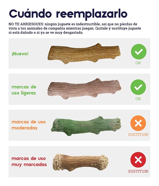 Foto 6 de 6 de Petstages Dogwood - Juguete para morder para Perros - Alternativa a los mordedores de Madera - Grande