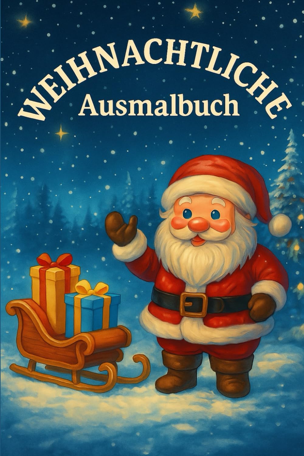 Weihnachtliche Ausmalbuch für Kinder: Weihnachtsmalbuch für Jungen und Mädchen, lustige und fröhliche Ausmalmotive