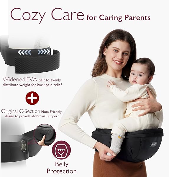 Momcozy Hip Seat Carrier with 3D Support 3