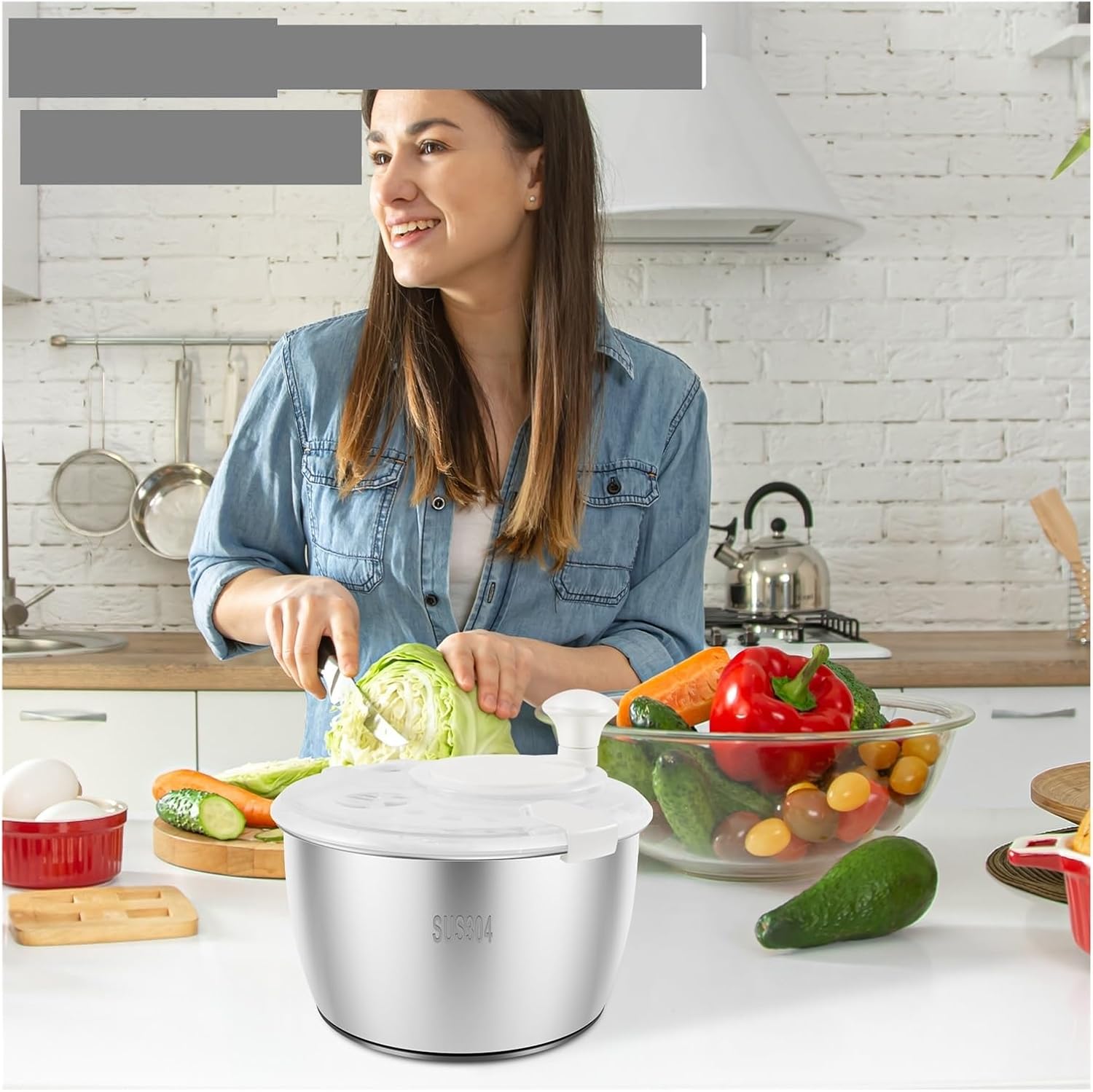 Fit for 5L Multifunctional Vegetable Salad Spinner & Dehydrator - Lettuce Leaf Washer & Dryer Tool