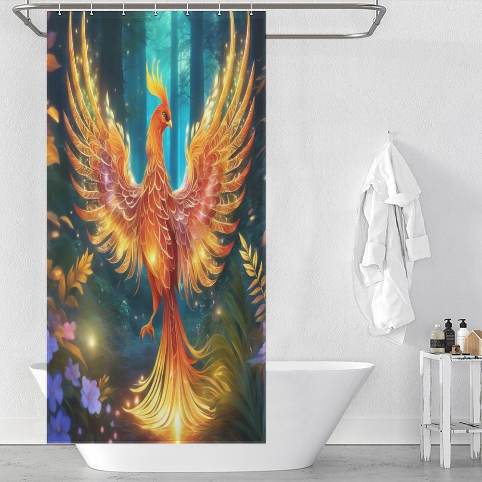Rideau de douche pour baignoire Phénix créant un espace bien-être étanche