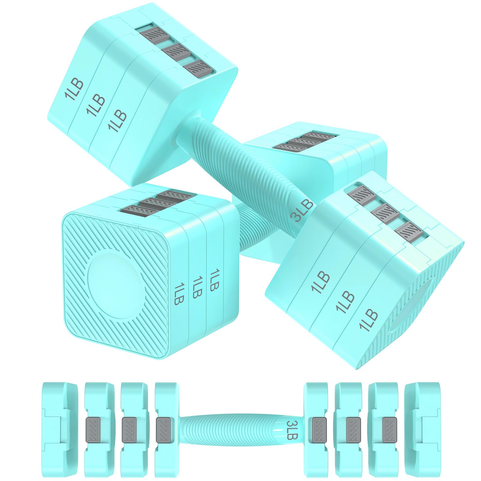 Hezeyferg Adjustable Dumbbells Set for Women/Men Home Gym