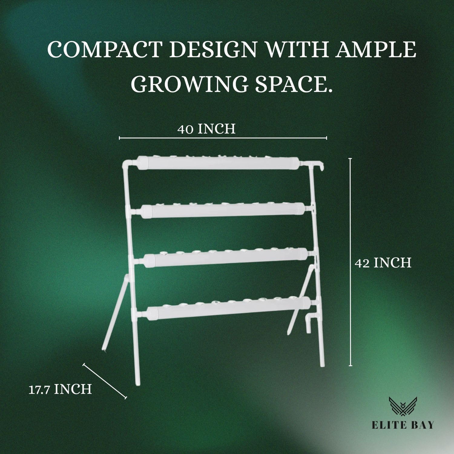 36-Pod Hydroponic Plant Growing System – PVC Vertical Soilless Indoor/Outdoor Garden Kit | White Tower with 36 Baskets, Sponges, AU/US Plug & Soft Tube | Ideal for Home Gardening