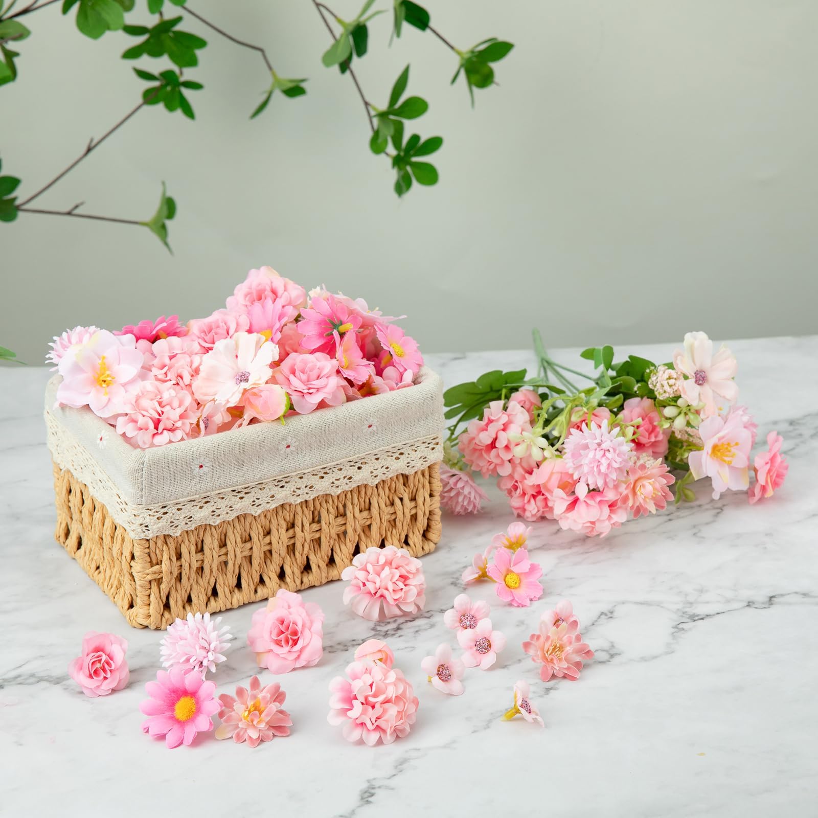 100 Pezzi Mini Teste Di Fiori Rosa Finti Teste Di Fiori Piccole Rose Di Seta Peonie Artificiale Margherite Per Fai Da Te Ghirlande