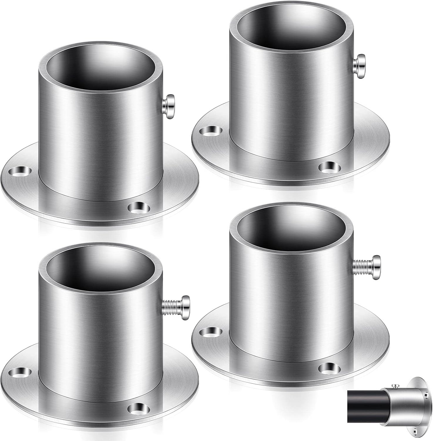 Hotop 4 Pack Pool Ladders Deck Flanges for Above Ground