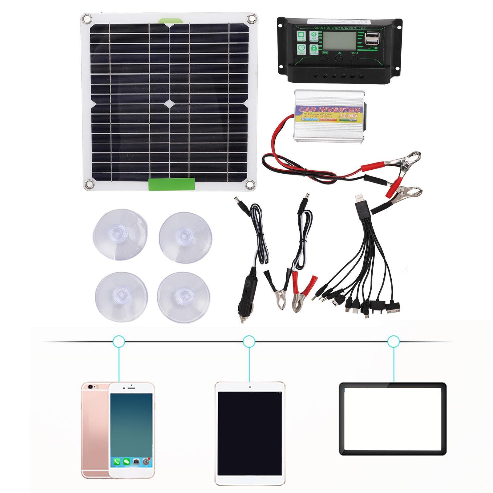 Solar Kit, 11.22 Inches Solar Power System, Complete Solar Panel Kit