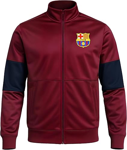 Miniatura 3 de Icon Sports Chaqueta deportiva de fútbol con licencia oficial del FC Barcelona, unisex para adultos