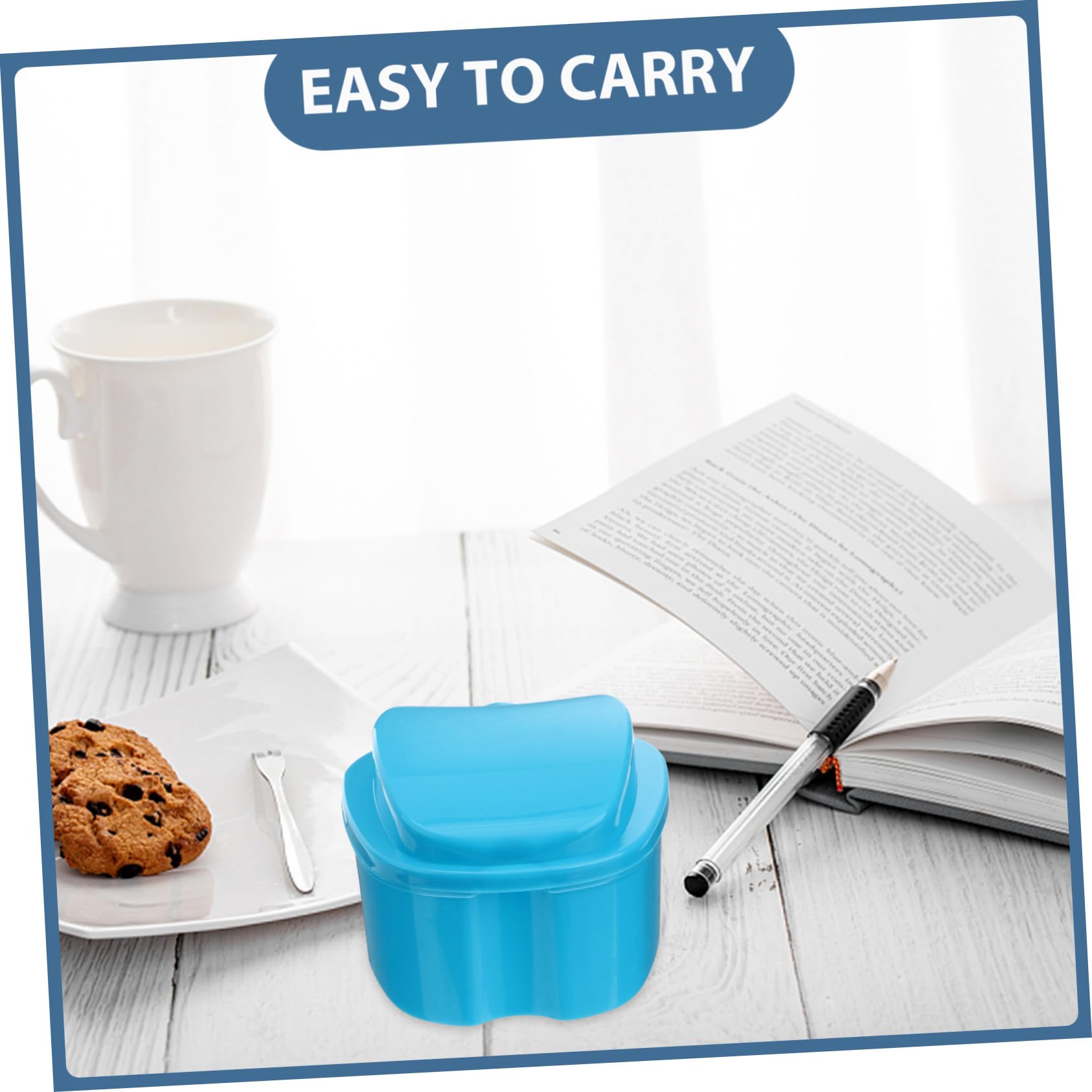 Boîte de Soin pour Prothèse Dentaire avec Panier PP Portable
