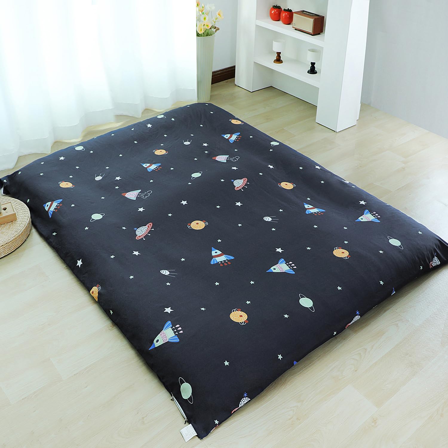LDLCYCN P,135x190cm, Futon Mattress Cover with Zipper Japanese Floor Mattress Cover Dustproof Mattress Protector Soft Mattress Cover Tatami Mattress Cover Futon Slipcover Comfortable