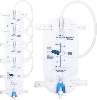 5 Pack 500ml Leg Bag with 18" Tubing