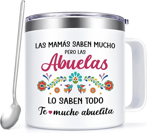Miniatura 8 de Qtencas Regalo para mamá, regalos para el día de la madre, La Mejor Mama Del Mundo - Taza de café de acero inoxidable, regalos de Navidad para mamá