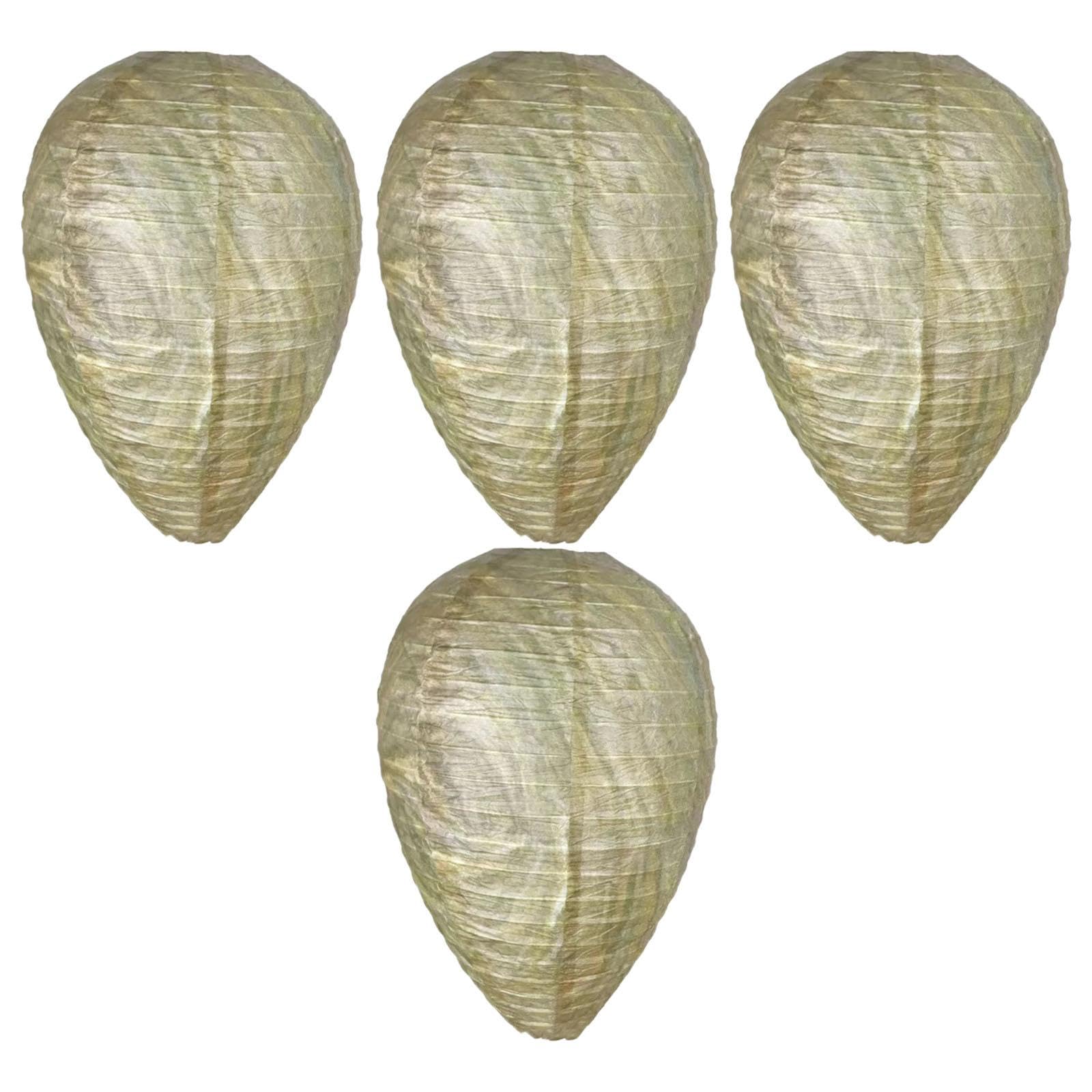 SECRET DESIRE™ 4Pcs Paper Bee Nest Decoy Hanging Mini Size for Outdoor Yellow Jackets Home Light Green