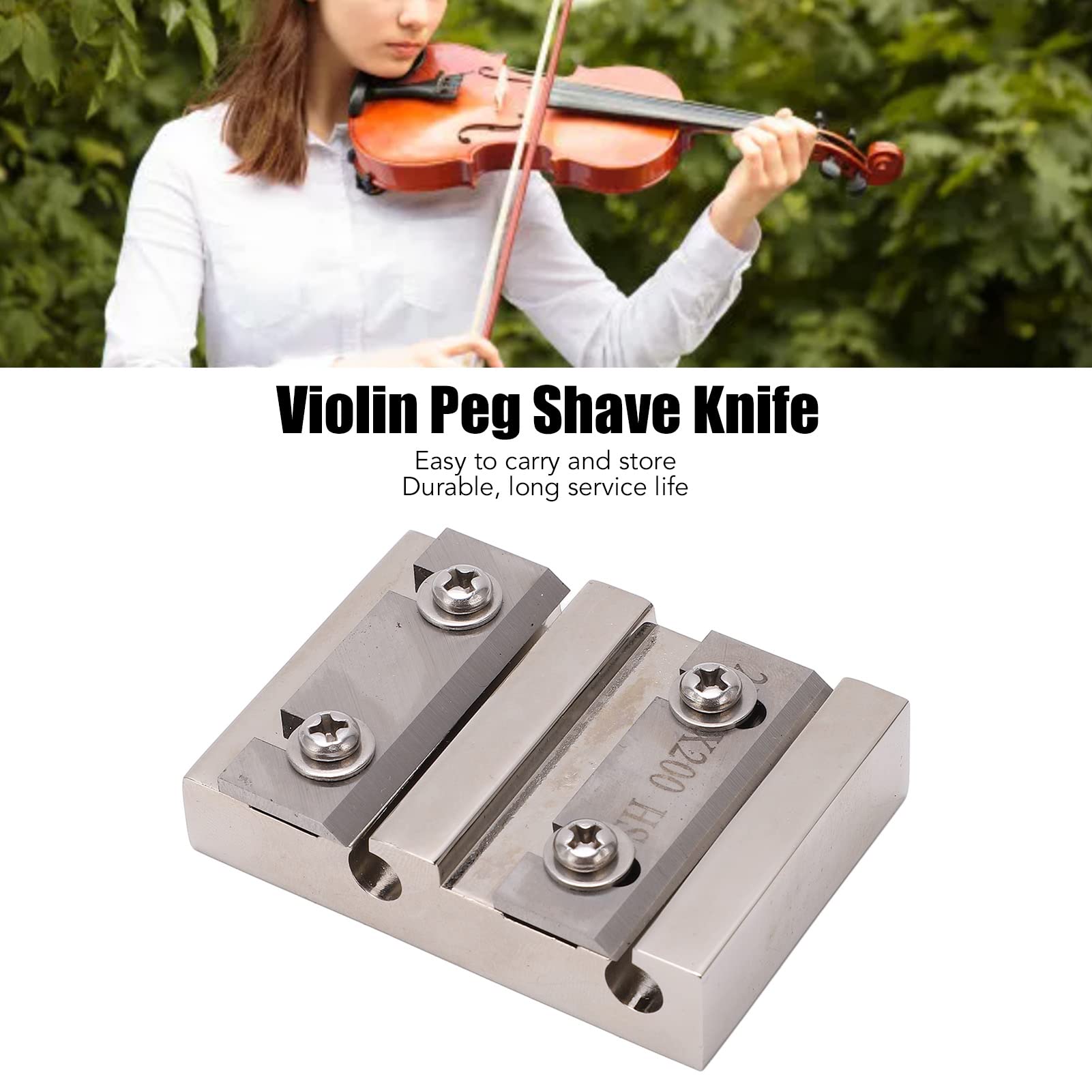 Rasoio Per Pioli Di Violino - Strumento Liutaio Per Violino 4/4 E 3/4, Materiali Ottone E Acciaio - Foto 5