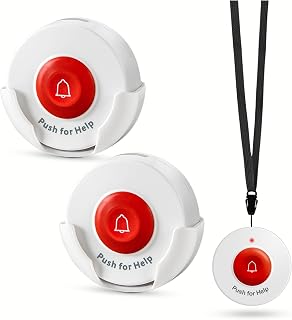 Life Alert Medical Call Button for Elderly at Home 100 Days of School 2 Pack - Accessory for Portable Caregiver Pager M091B and SP30 MUST Be Paired to Function, NOT Compatible with SYNLETT CMU