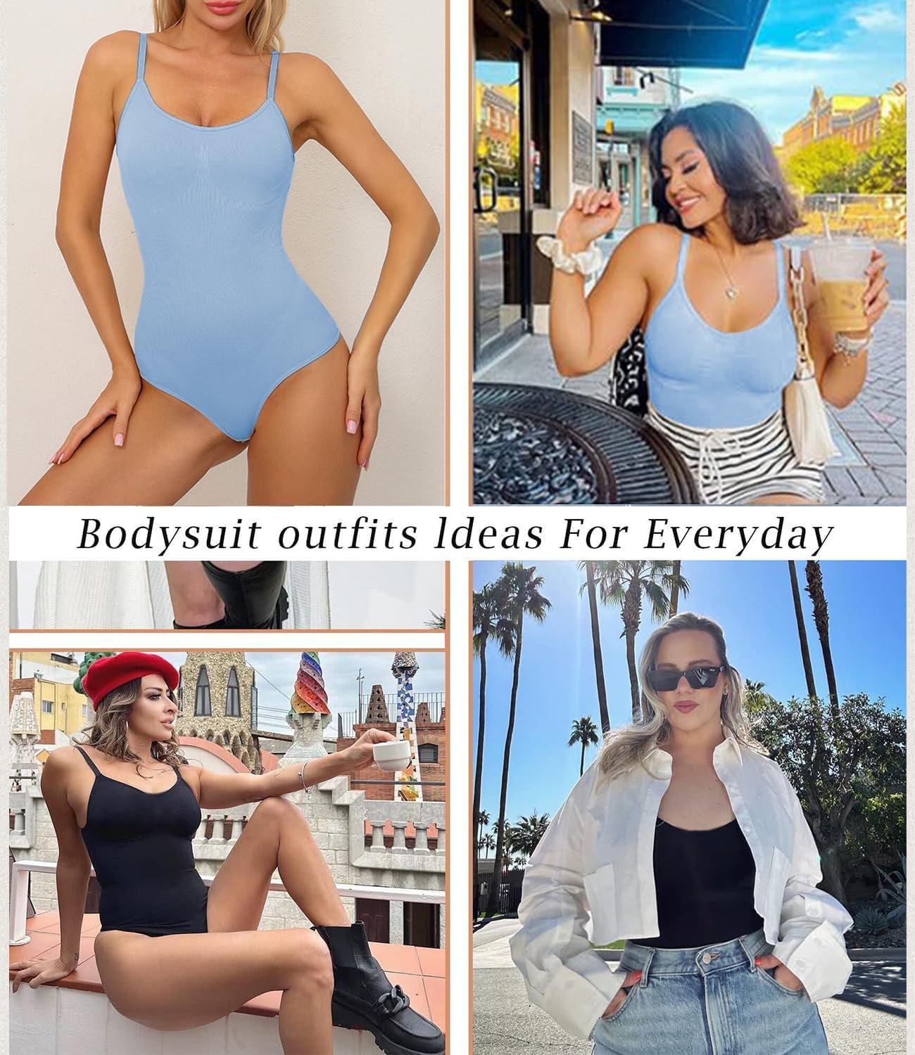 Women's Shapewear Bodysuit Tummy Control Bodysuit for Women Crotch Opening Womens Bodysuit - Image 5