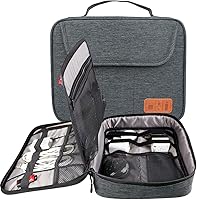 Vista 6 de Multi-Layer Electronic Organizer Bag with Tablet Pocket Portable Cable Storage Pouch for Travel Impact and Dust Resistant Digital Accessories Case