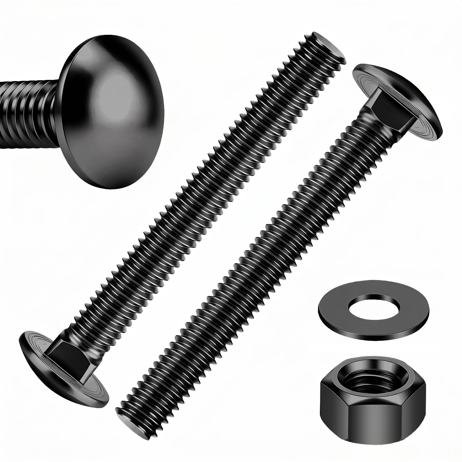 Mellewell Stainless Steel Carriage Bolt Kit - 12 Sets -11 Mellewell Stainless Steel Carriage Bolt Kit - 12 Sets -11