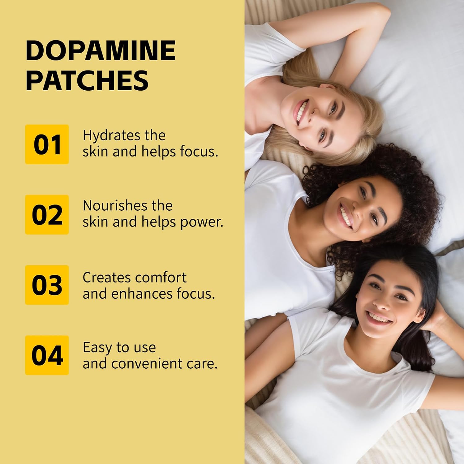 Dopamine Patches for Sustained Focus & Drive - Support Enthusiasm, Clarity & Balanced Energy (30 Patches)