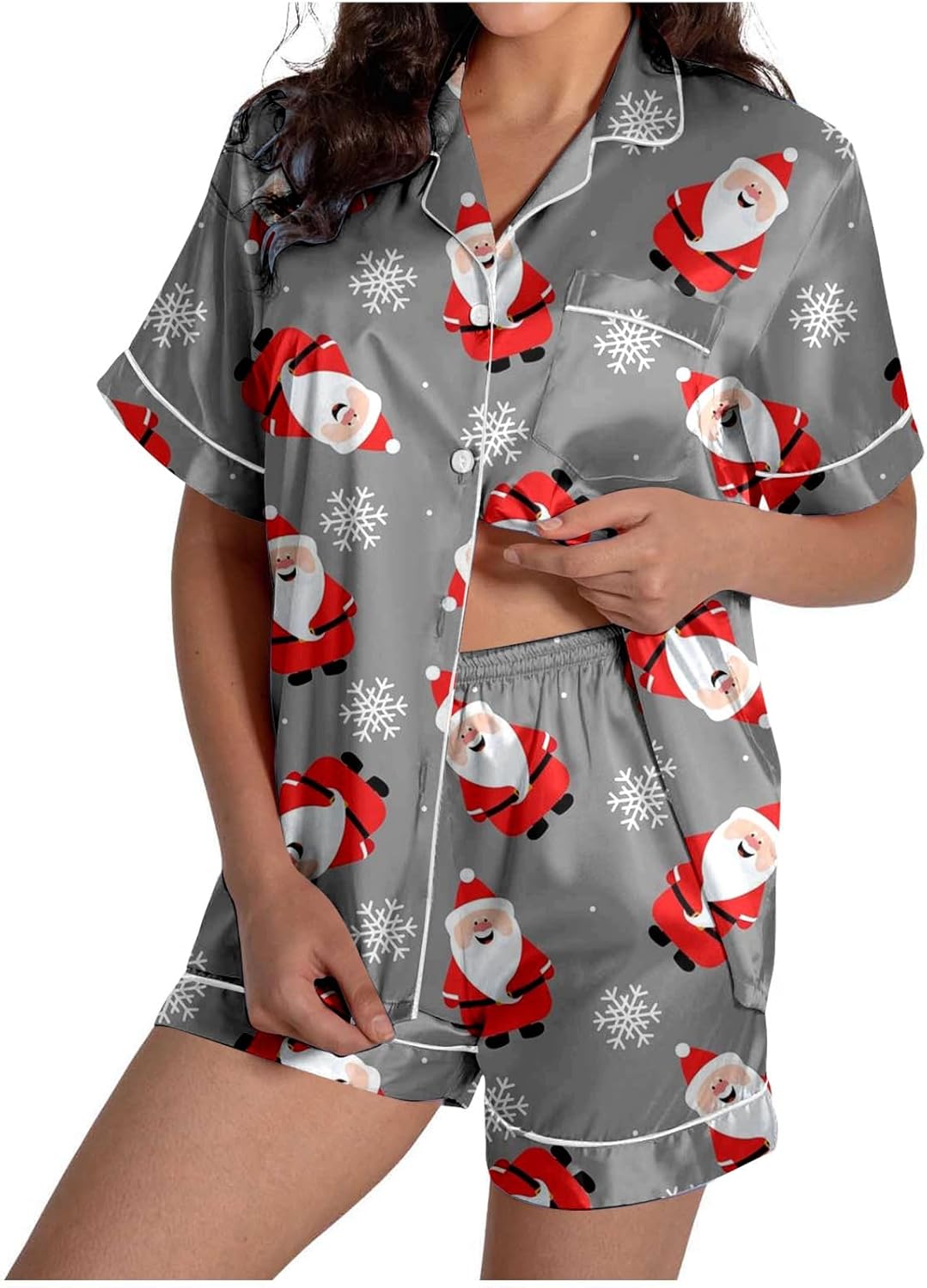 HUIFUAO Ensemble De Pyjama De Noël Amusant Pour Femme Avec