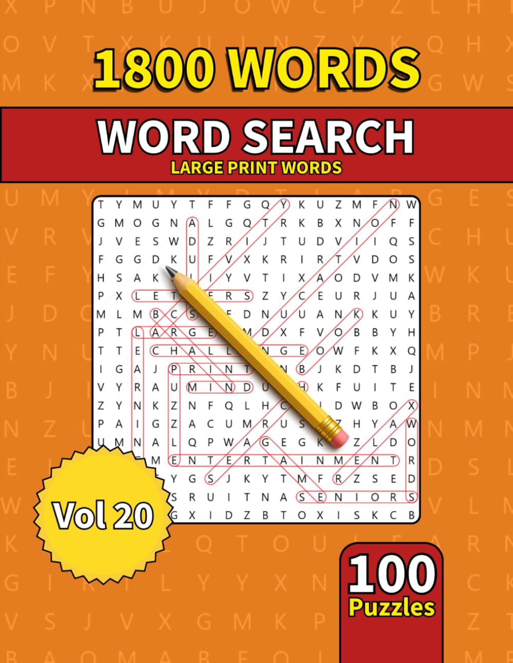 Large Print Word Search Book for Adults: 1800 Words - 100 Puzzles - Varied Themes - Perfect for Adults, Seniors & Teens - Vol 20