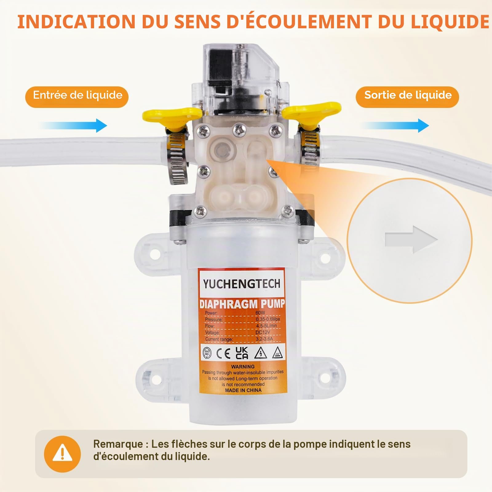 YUCHENGTECH Pompe a Vin Electrique Auto-amorçante 12V avec Contrôle Débit | Pompe de Transfert Qualité Alimentaire, Pistolet de Remplissage Liquide,Tuyau 4m,2 Filtres Inclus,pour Bière/Vin/Boissons