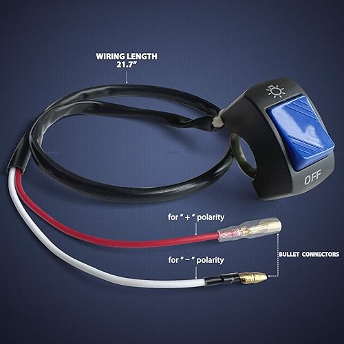 Miniatura 6 de Interruptor de manillar de motocicleta, interruptor de luz ATV con botón de encendido y apagado, interruptor de palanca para motocicletas U5 U7 U2,