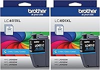 Vista 13 de Brother LC401Y - Cartucho de tinta amarilla de rendimiento estándar genuino