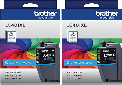 Miniatura 11 de Brother Paquete de 3 cartuchos de tinta originales LC401 de rendimiento estándar, incluye 1 cartucho de cada uno de cian, magenta y amarillo, 3
