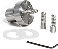 Vista 1 de Placa frontal de torno de madera de acero de 2 pulgadas con mandril roscado y dos arandelas de nailon, compatible con torno de carpintería