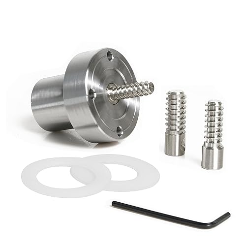 2" Steel Wood Lathe Faceplate with Screwchuck and Two Nylon