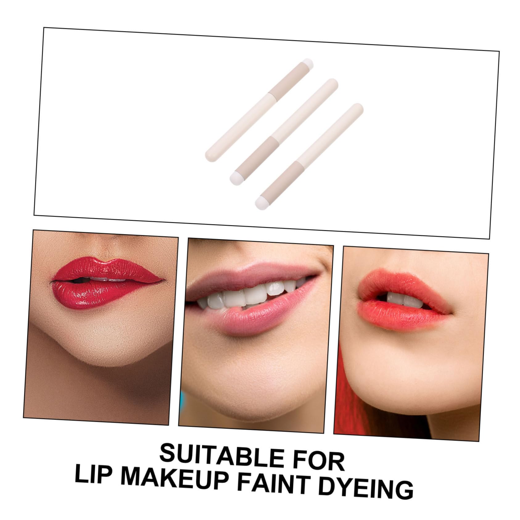 Healeved 5 Set Di Pennelli Per Labbra Pennelli Per Rossetto Set Per Labbra Morbidi E Lisci Per Un Look Impeccabile 3 Pezzi*5