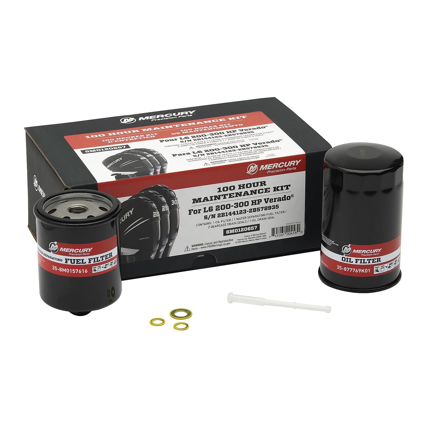 Amazon.com: Mercury 8M0120657 L6 200-400hp Verado EFI 100 Hour