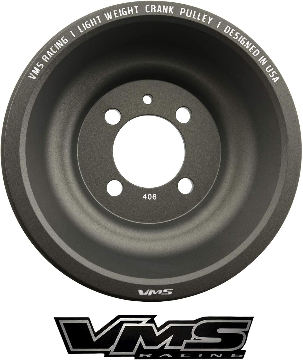 VMS RACING 90-99 Light Weight Billet Aluminum Crankshaft CRANK PULLEY Compatible with Mitsubishi Eclipse Eagle Talon 1990-1999 4G63 Engines ONLY OEM SIZE (uses same belts)