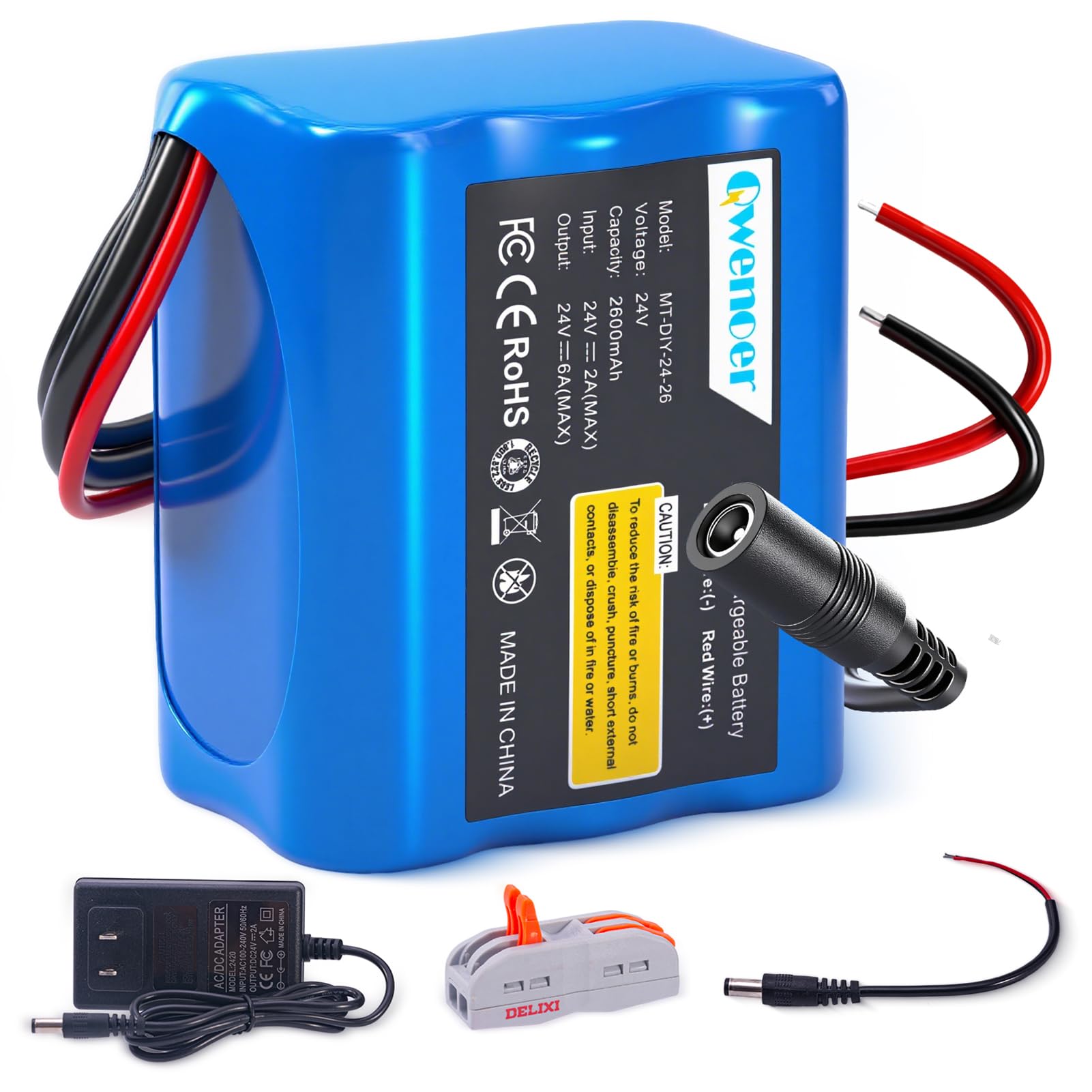 Amazon.com: 24V 2.6Ah Lithium Battery, 24V Rechargeable Li-ion