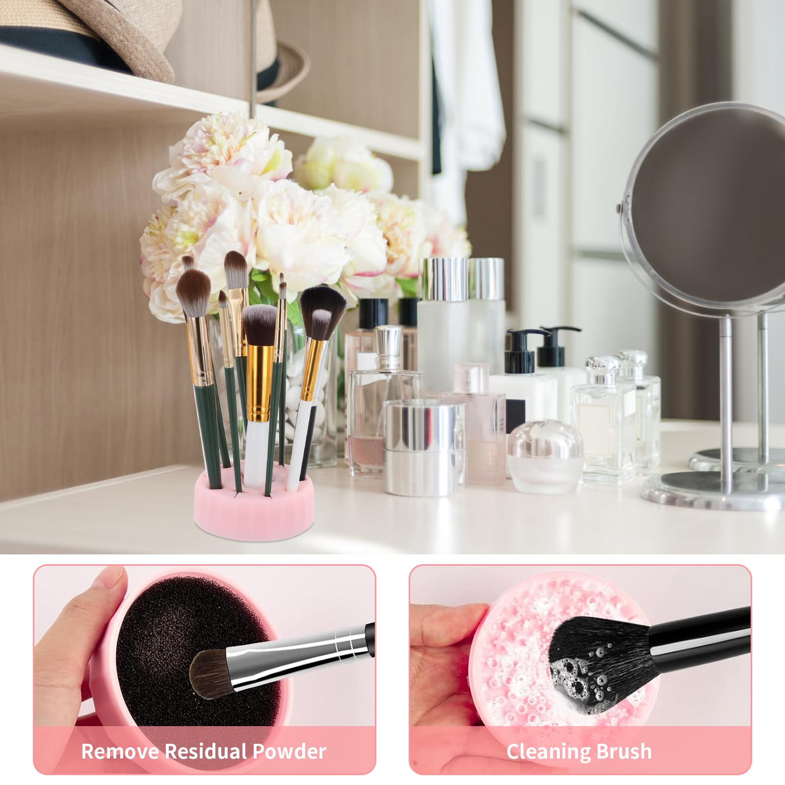 Brosse Nettoyante En Silicone Pour Coussin De Maquillage – Format Voyage, Neuve, Sans Gluten