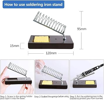14 in 1 Soldering Iron Kit, 60W Welding Tools with Adjustable Temp 200-450°C and ON/Off Switch, Desoldering Pump, Solder Wire, Wire Stripper Cutter, Stand, Tool Case, Tweezers