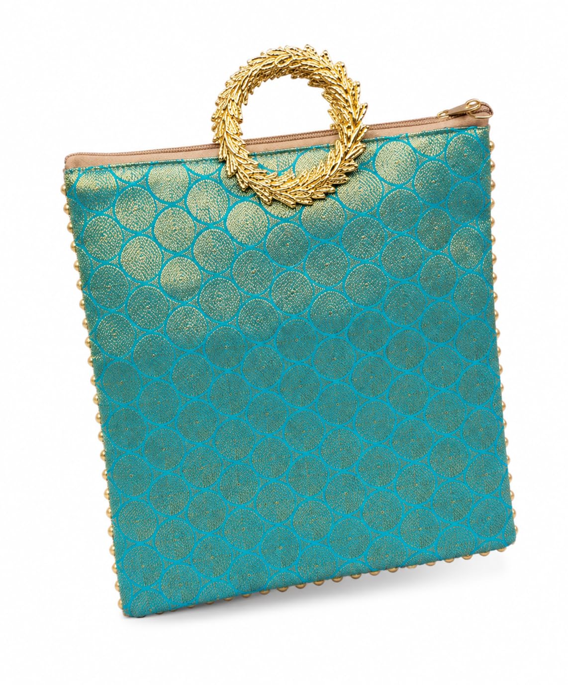 Banarasi Silk Handbag with Handle | Multicolour Potli Bags for Women | Wedding, Festive & Return Gift Pouches for Mehendi, Sangeet & Party Favors (Pack of 2)-image-1