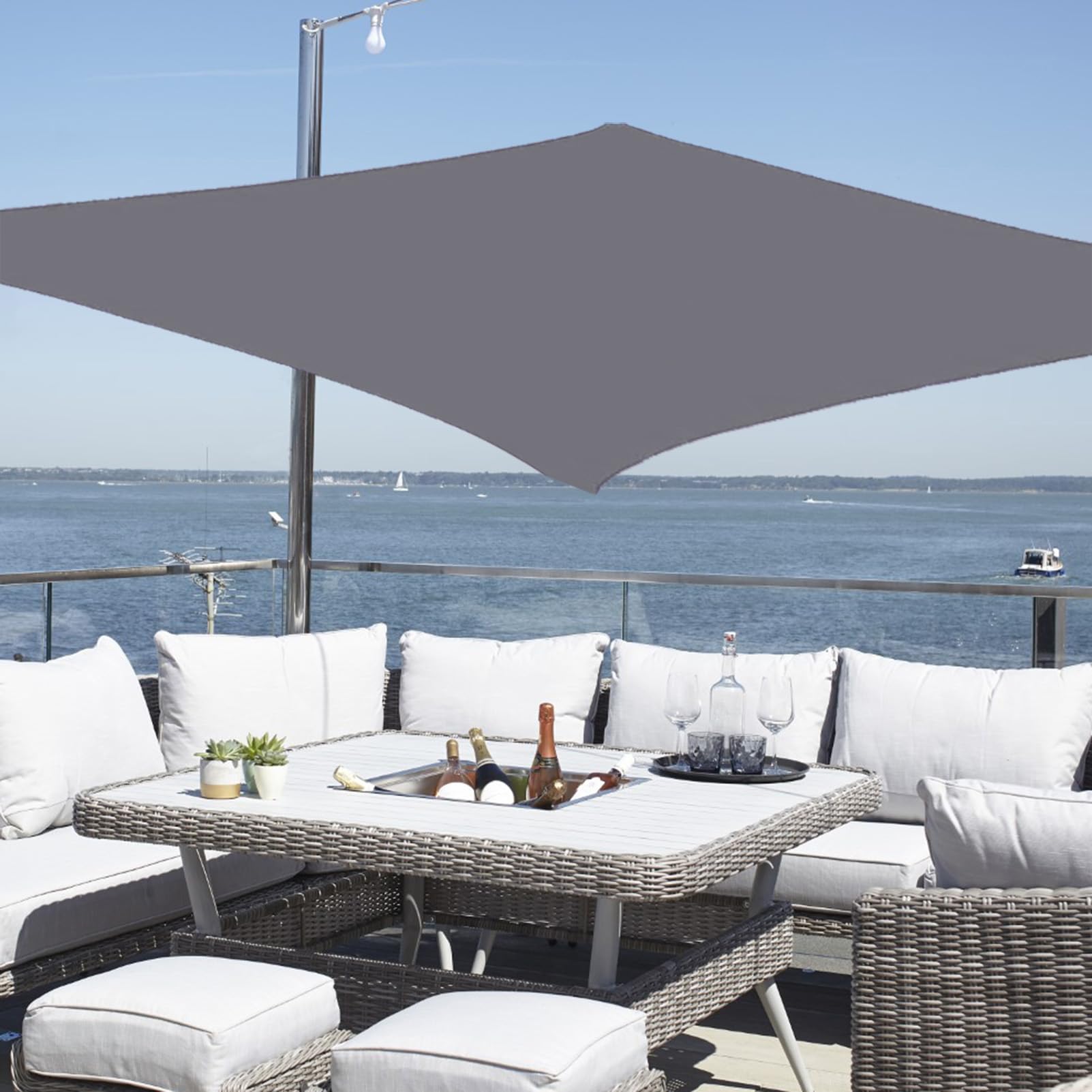 sonnensegel 2 x 2 5 Sonnensegel, rechteckig, 2,5 m, 95 % UV-Schutz, für Außenbereich, Terrasse, Garten, Balkon, rostrot, Sonnenschutz, Überdachung für Sonnenschutz und Privatsphäre Garten Farbe:MOSSY GREEN Camping Naturist Ulika | WIFI-Yes