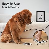 Vista 4 de Kit de huellas sin tinta para perros, gatos y bebés, kit de huellas de manos de bebé y nariz de perro de tacto limpio, kit de huellas de perro sin