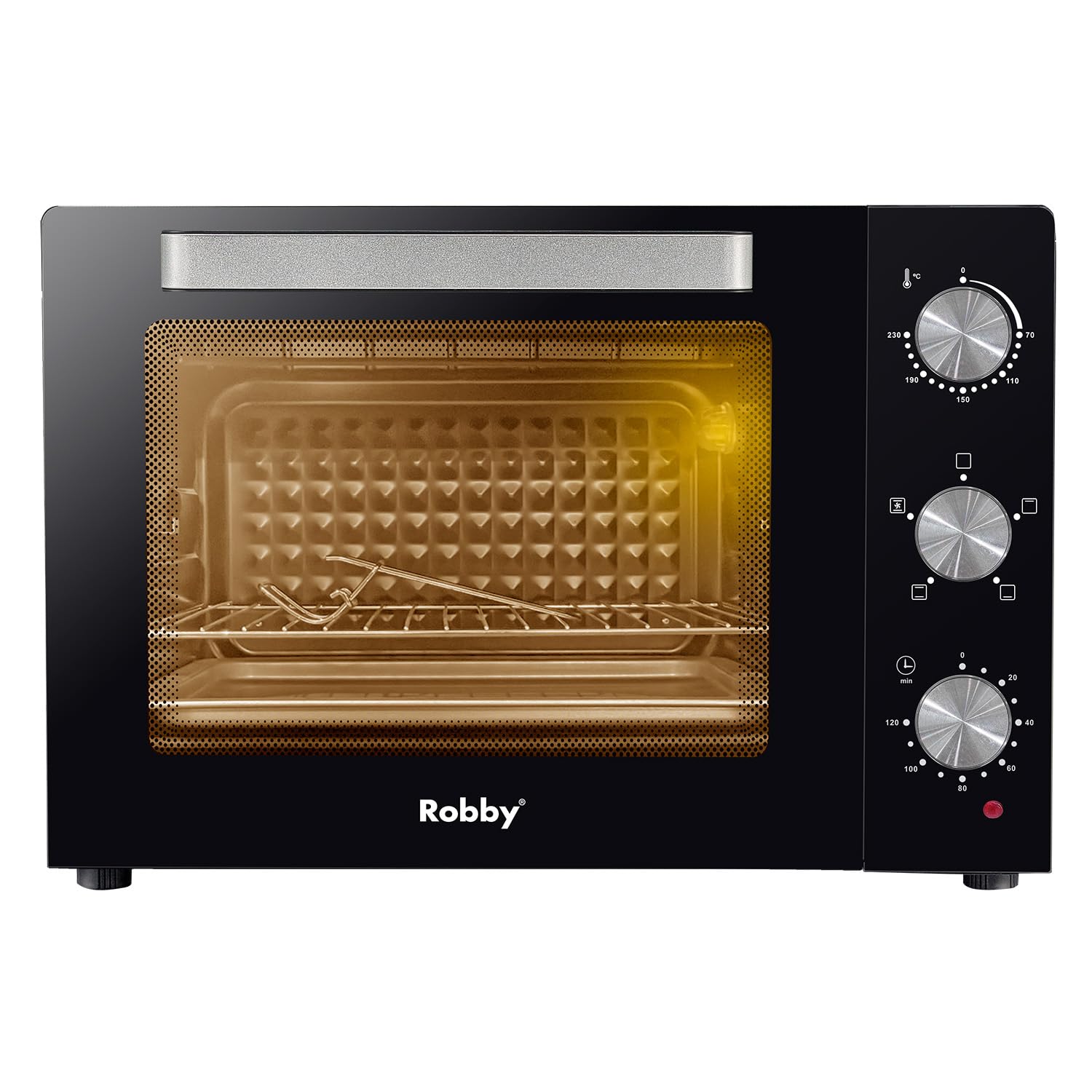 four chaleur tournante 55l 2200w - lumière - cavité diamant - Robby - romf55b