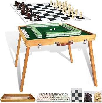 Mahjong Table Foldable, Portable Mahjong Table, Travel Mahjong Table, for Household & Travel