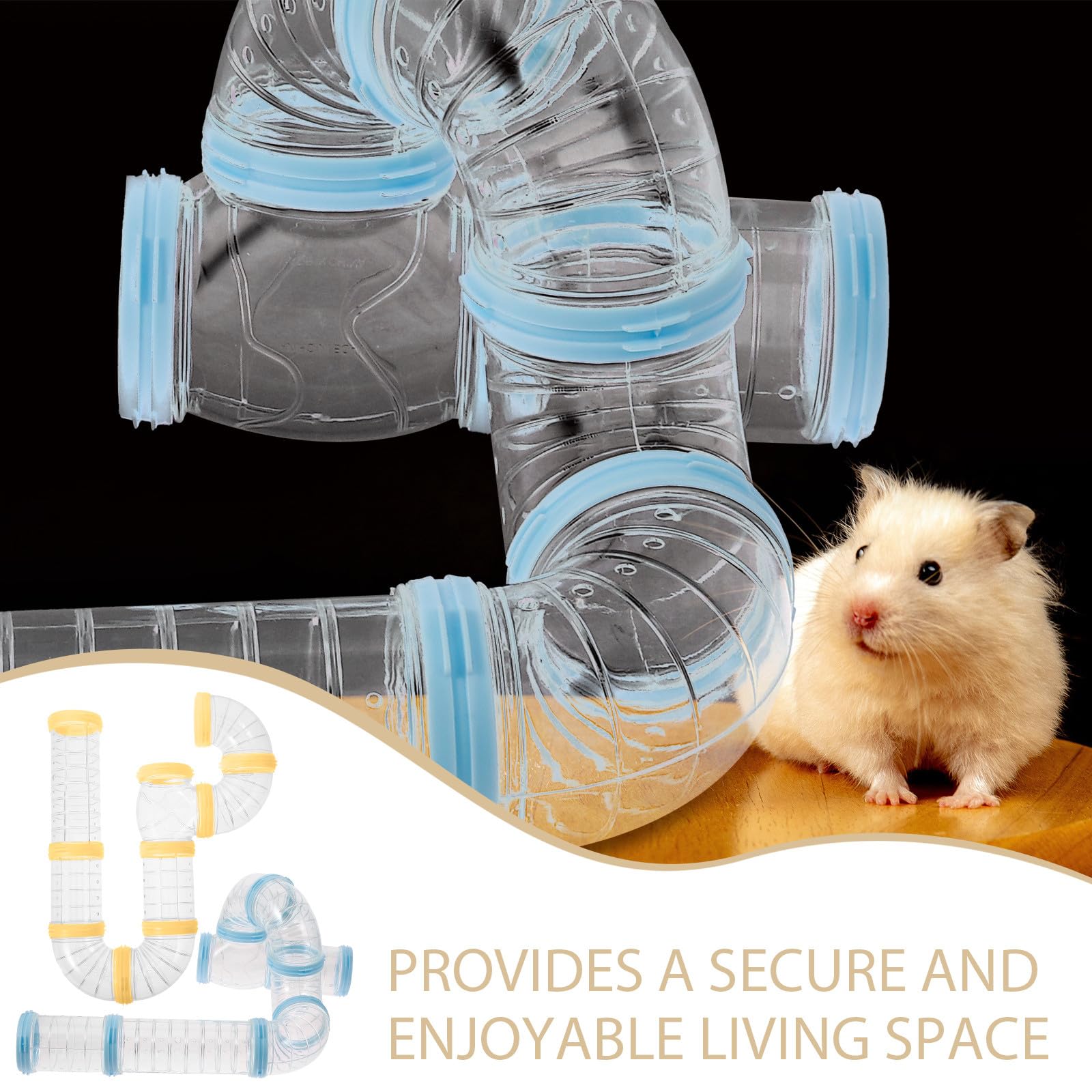 Hamsterröhren Satz mit Selbstgemacht Verbindung, Abnehmbar, 2 Pp für Käfig