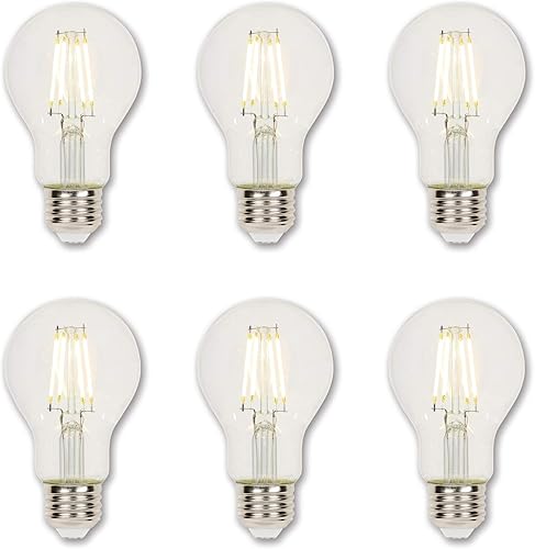 Vista 10 de Westinghouse 5016300 - Bombilla LED de filamento blanco suave regulable A19 de 6.5 vatios (equivalente a 60 vatios), base media