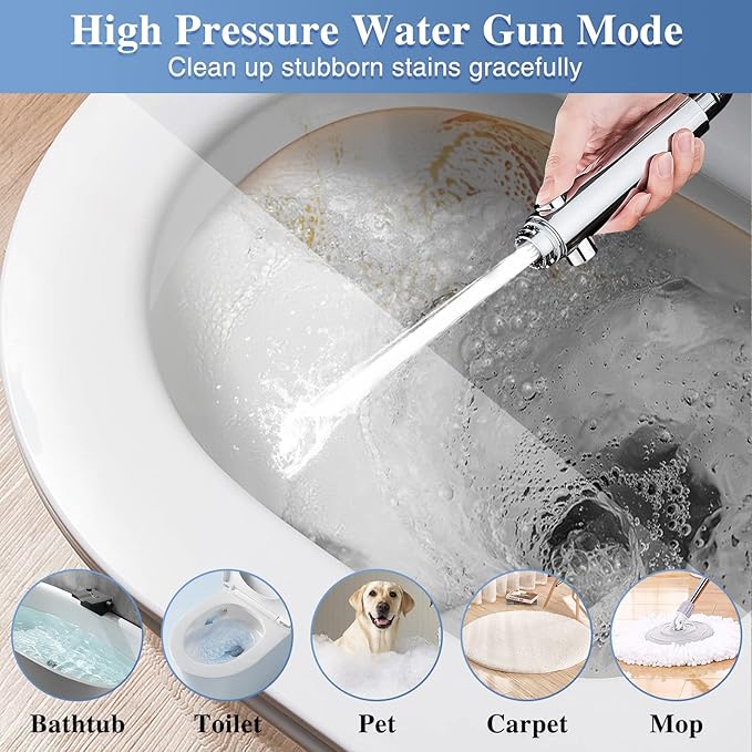 Ducha de mano DOILIESE con manguera, cromo, 3 modos miniatura 5