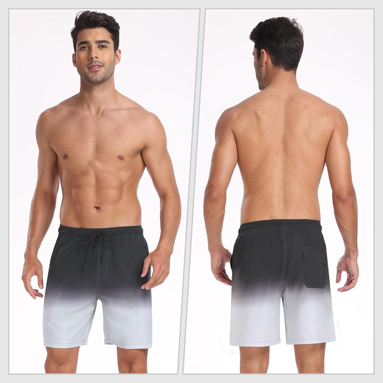 BLATIAL Mens Swim Trunks with Compression Liner 2 in 1 Quick Dry Swimming Shorts Swimwear Bathing Suits with Pockets - Image 2