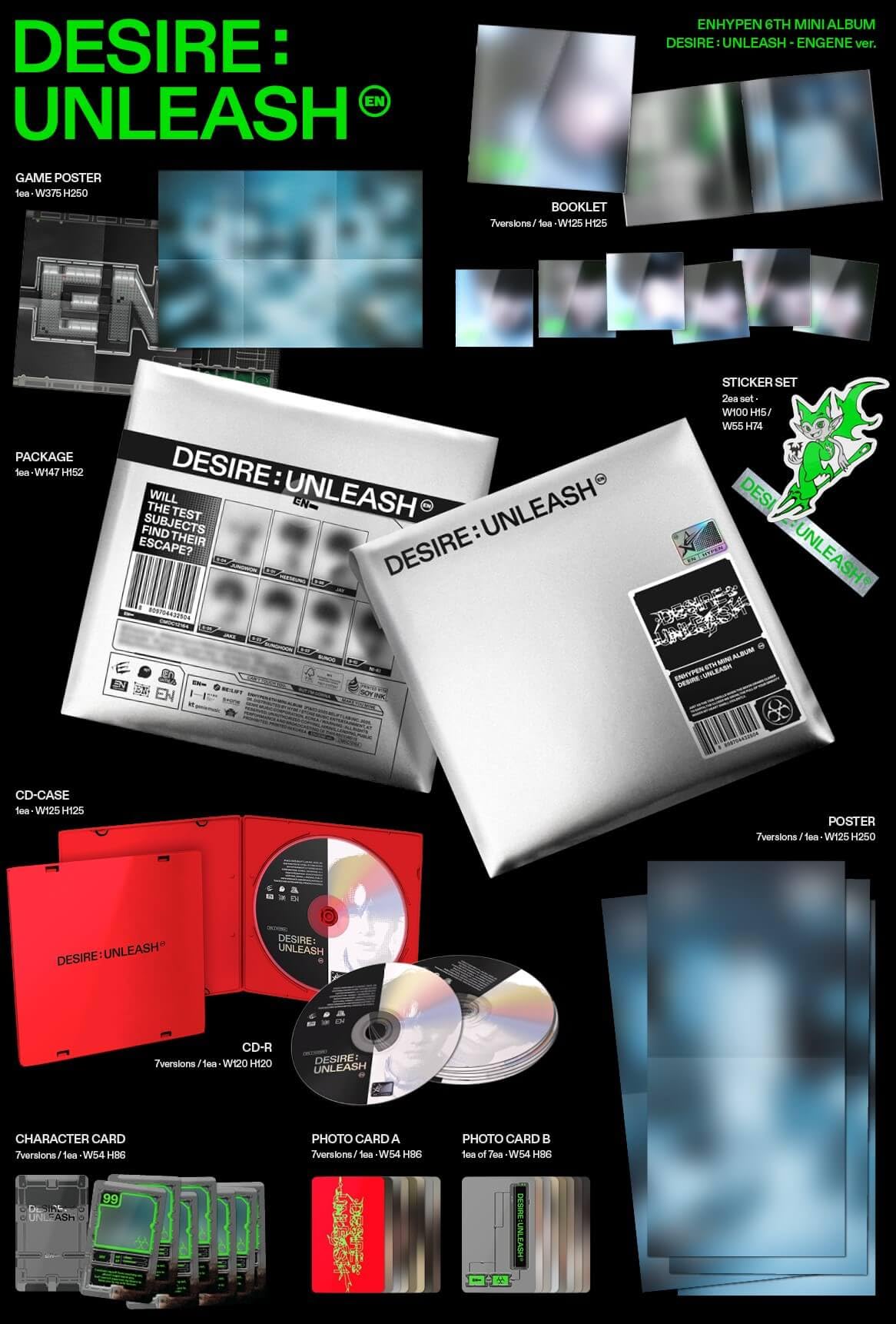 DESIRE : UNLEASH ENHYPEN Album [Random ver. (ENGENE ver.)]+Pre