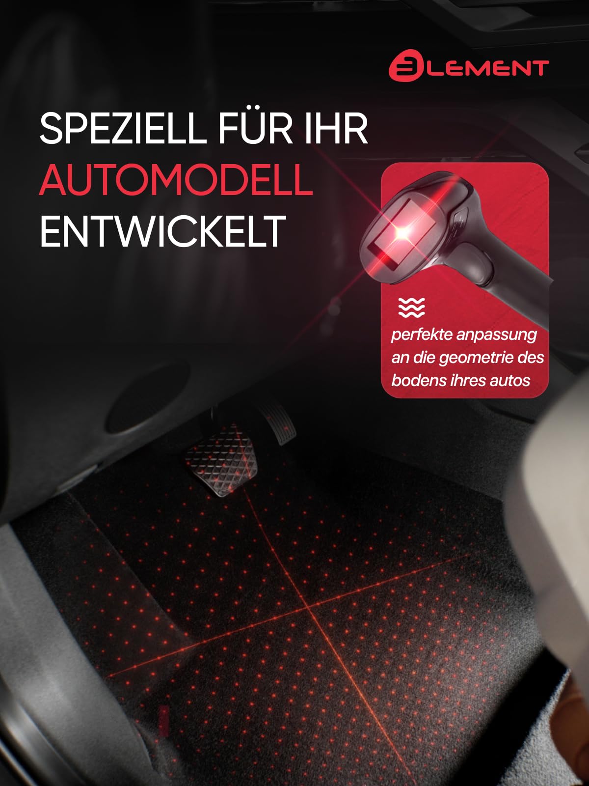 Element Zestaw dywaników gumowych do Opel Corsa F, 2019-2024, hatchback, (nie pasuje do elektrycznego) | 100% dopasowane dywaniki samochodowe, gumowe dywaniki samochodowe, czarne