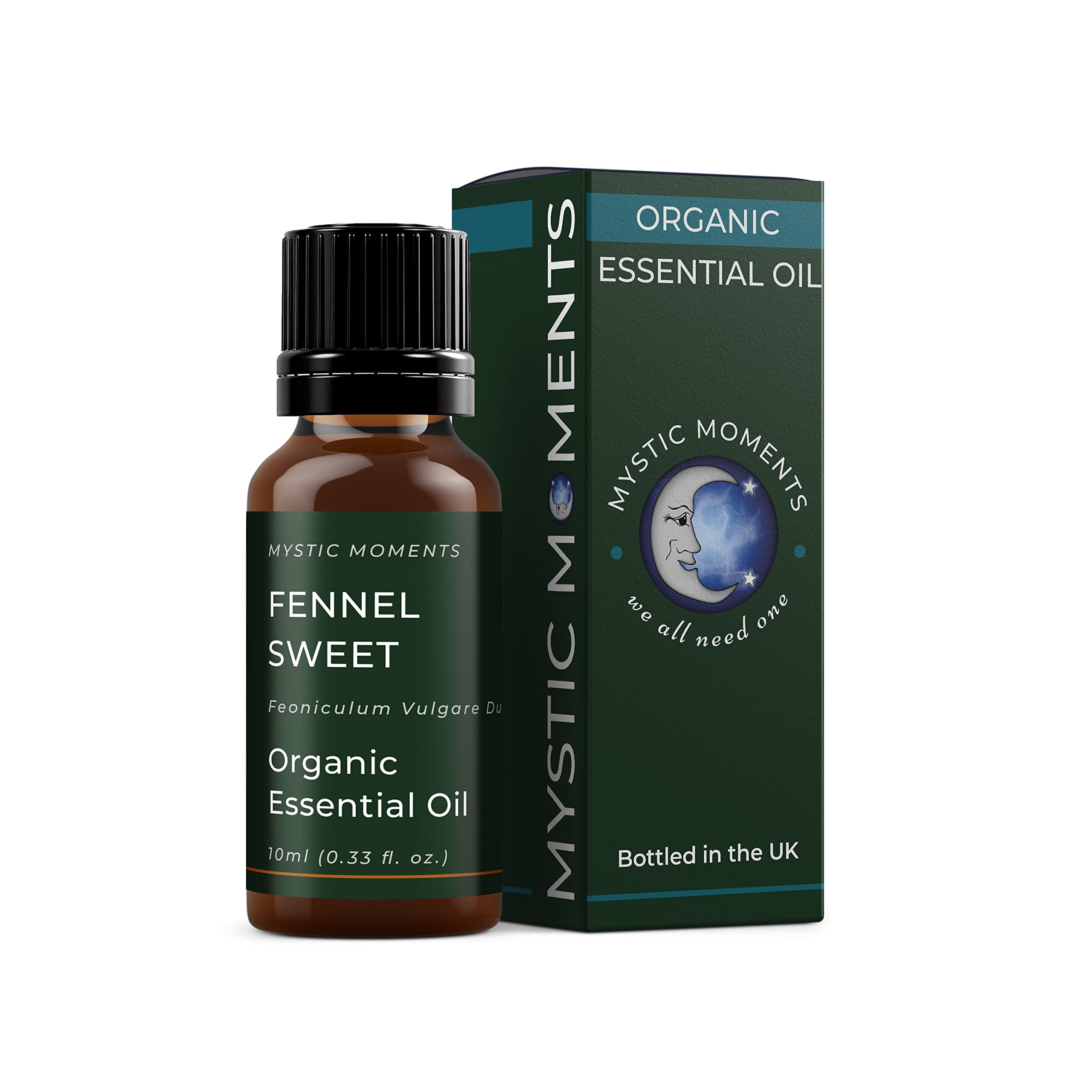Mystic Moments | Organic Sweet Fennel Essential Oil 10ml | Foeniculum vulgare Dulce | Warm Sweet Anise Aroma | Comforting Oil for Diffusers & Blends